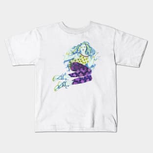 Blue hair Kids T-Shirt